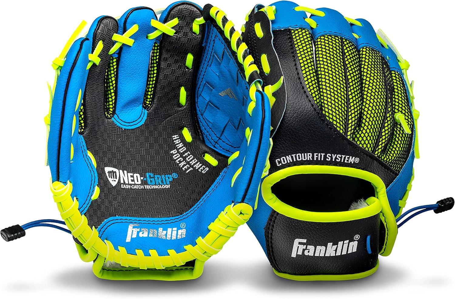 image:imageFranklin Sports Kids Baseball Glove NeoGrip Boys Girls Youth Tball Glove Teeball Baseball Softball MittBlue