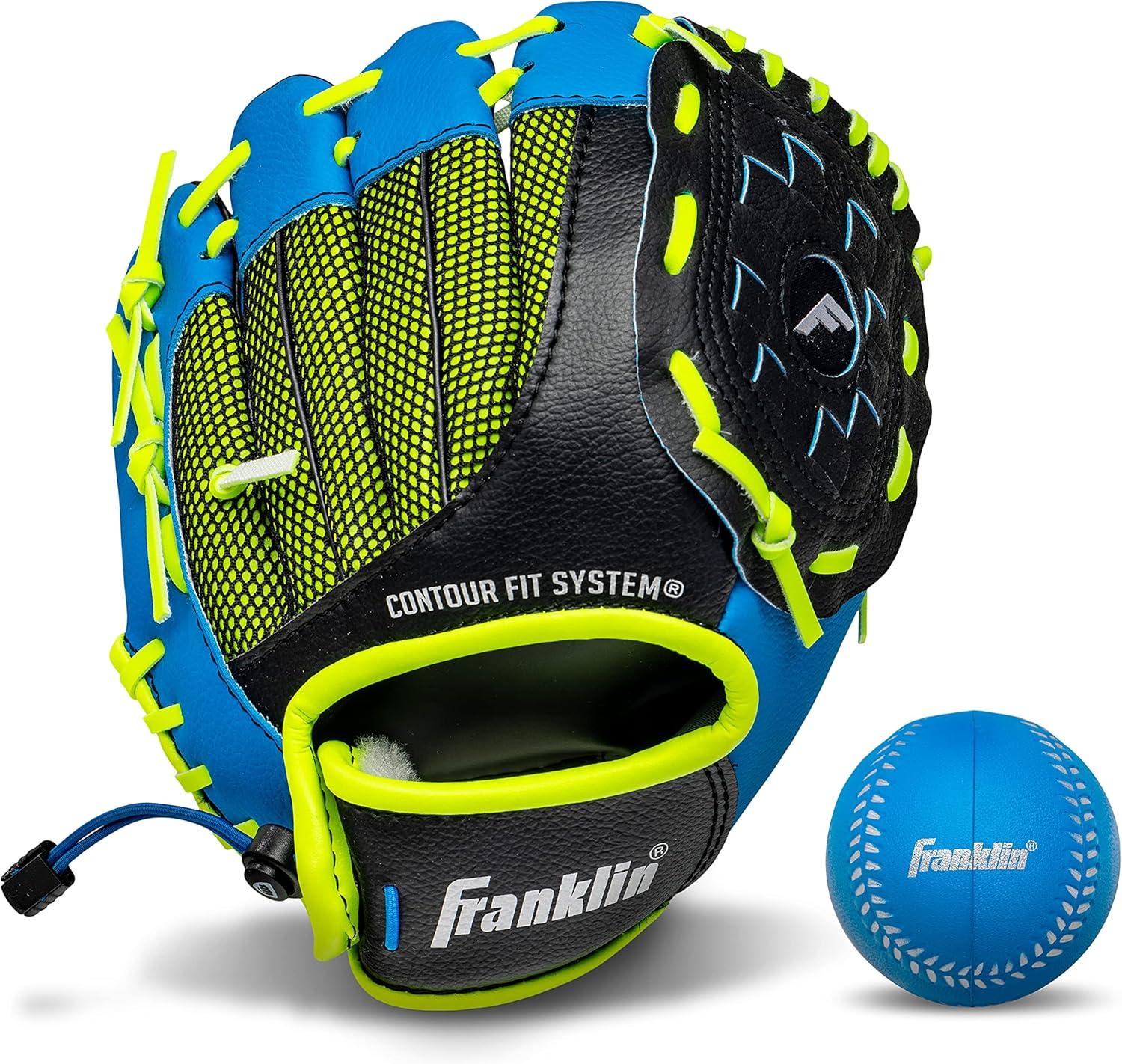 image:imageFranklin Sports Kids Baseball Glove NeoGrip Boys Girls Youth Tball Glove Teeball Baseball Softball MittBlue