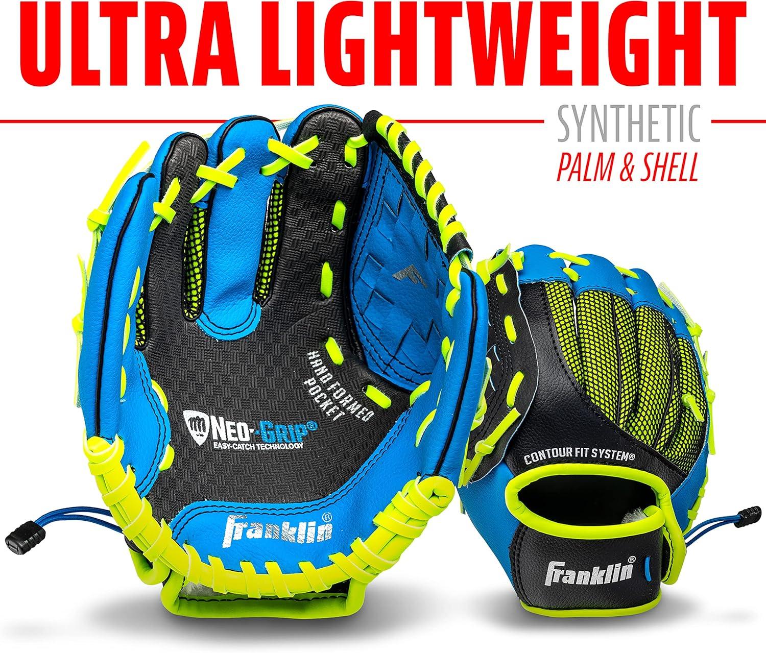 image:imageFranklin Sports Kids Baseball Glove NeoGrip Boys Girls Youth Tball Glove Teeball Baseball Softball MittBlue