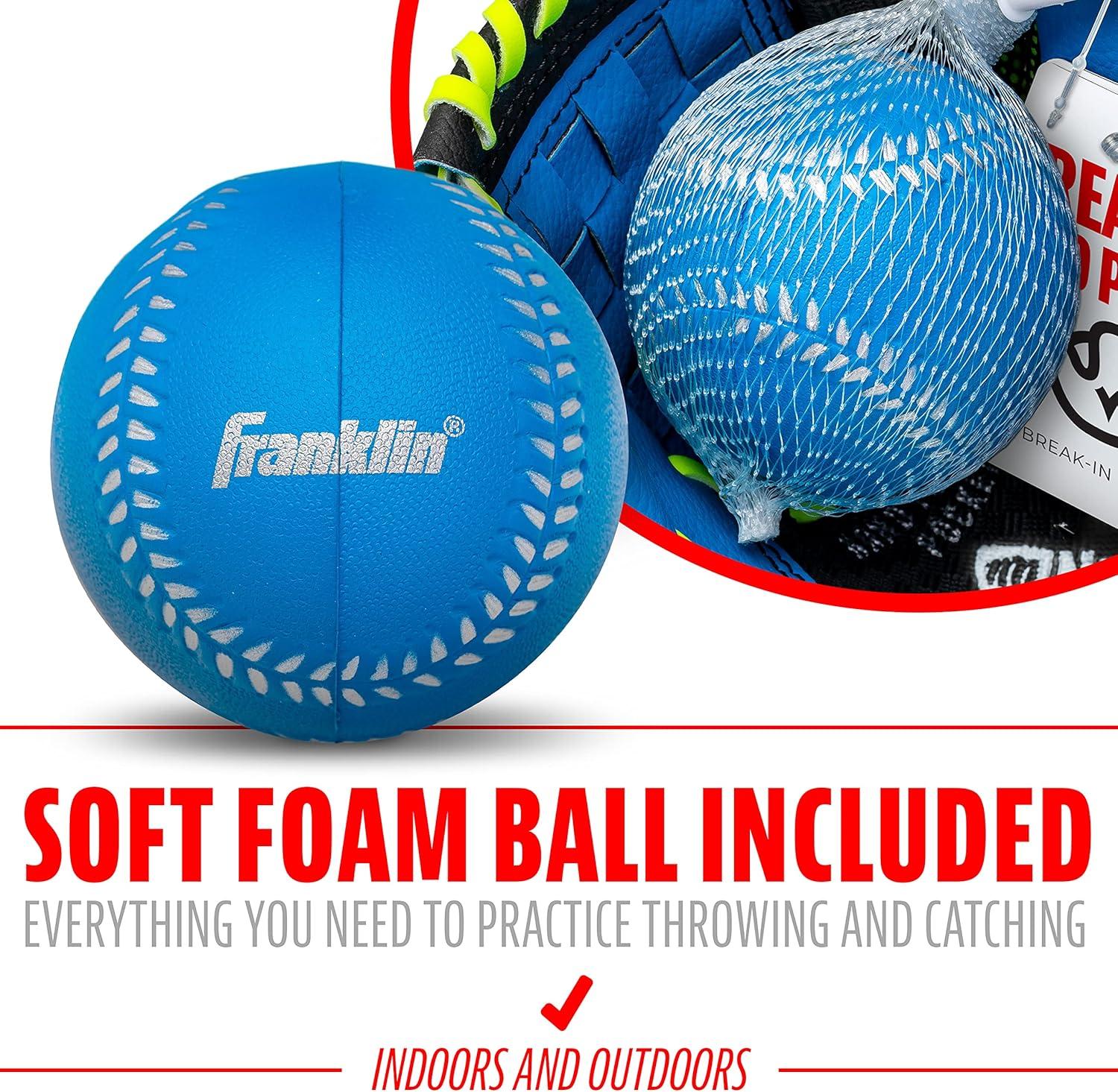 image:imageFranklin Sports Kids Baseball Glove NeoGrip Boys Girls Youth Tball Glove Teeball Baseball Softball MittBlue