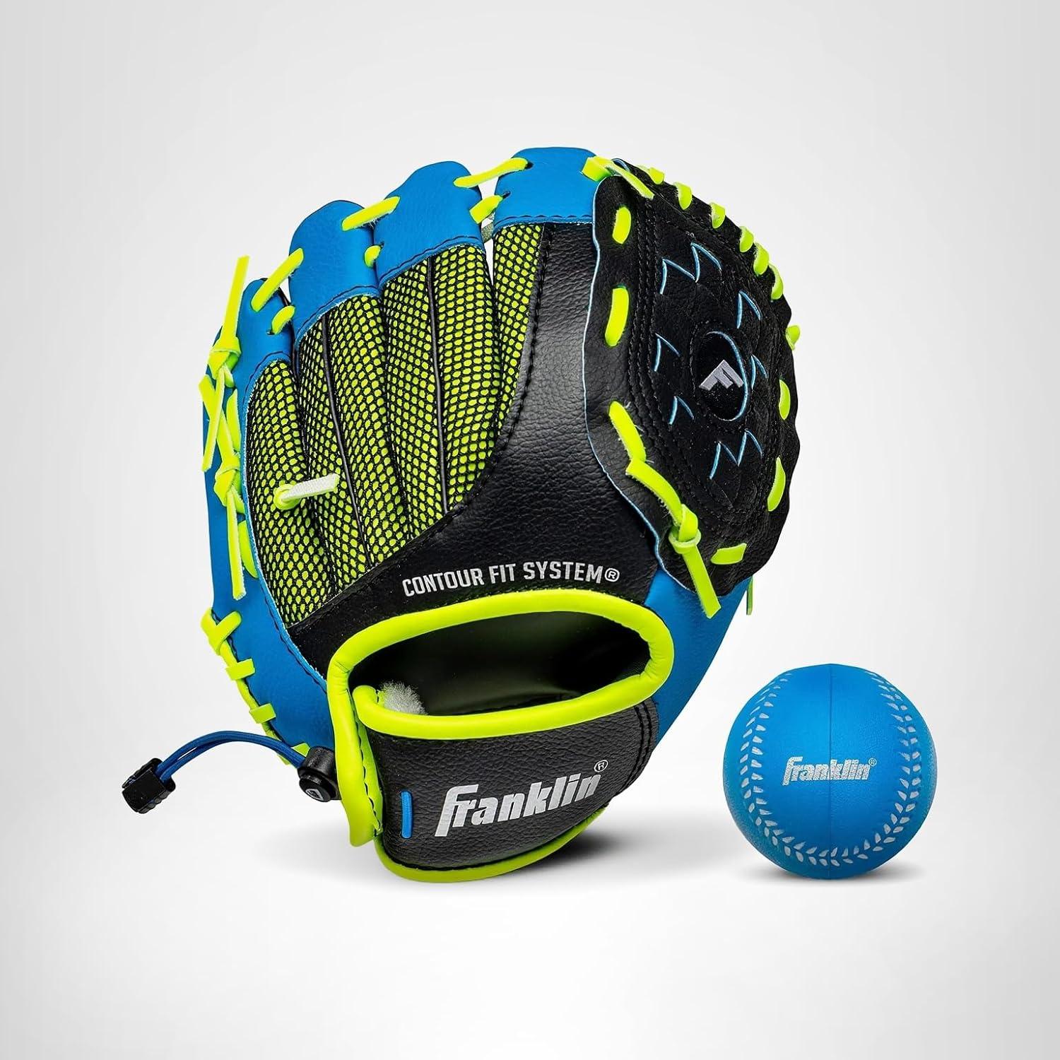 image:imageFranklin Sports Kids Baseball Glove NeoGrip Boys Girls Youth Tball Glove Teeball Baseball Softball MittBlue