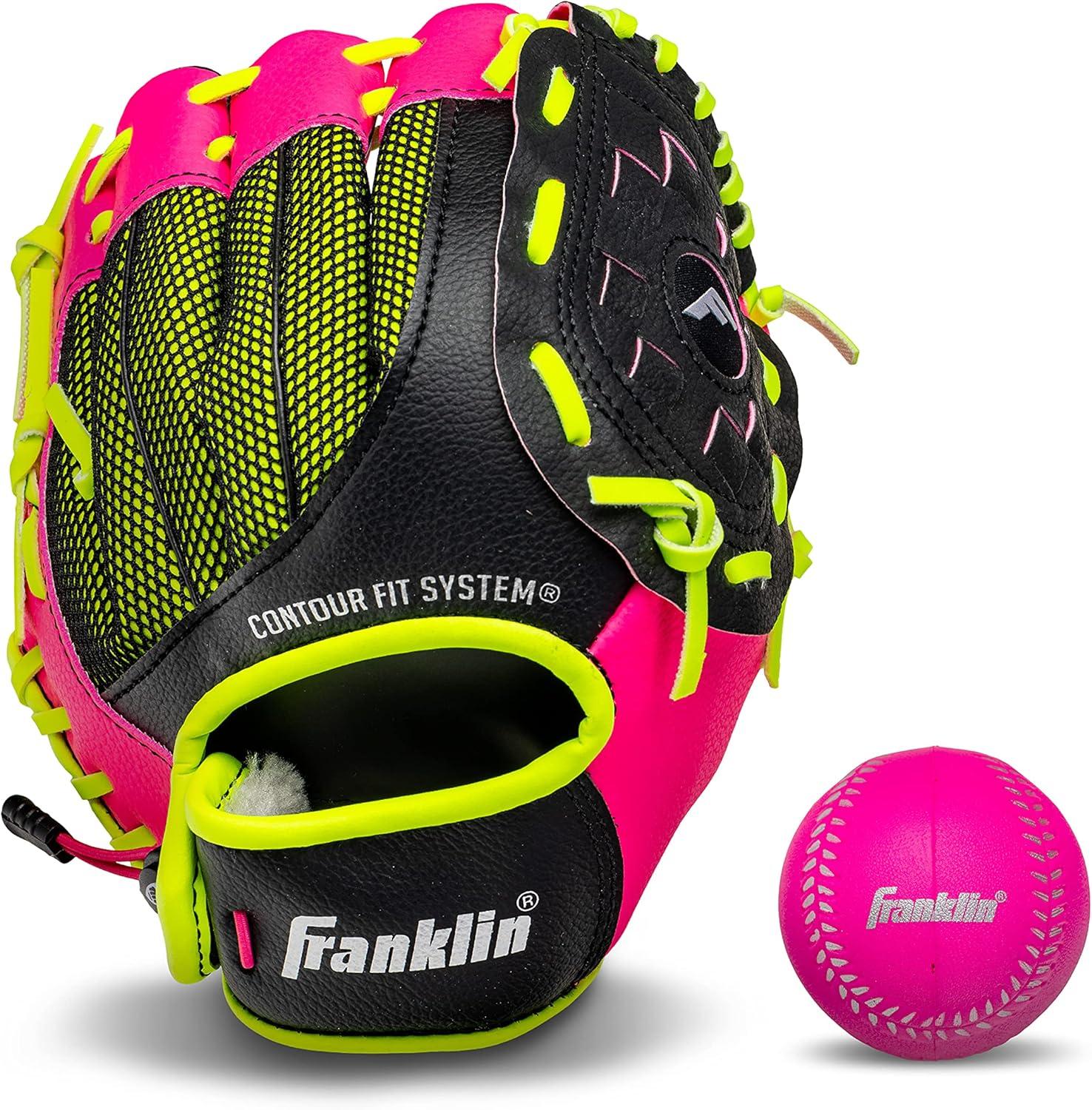 image:imageFranklin Sports Kids Baseball Glove NeoGrip Boys Girls Youth Tball Glove Teeball Baseball Softball MittPink