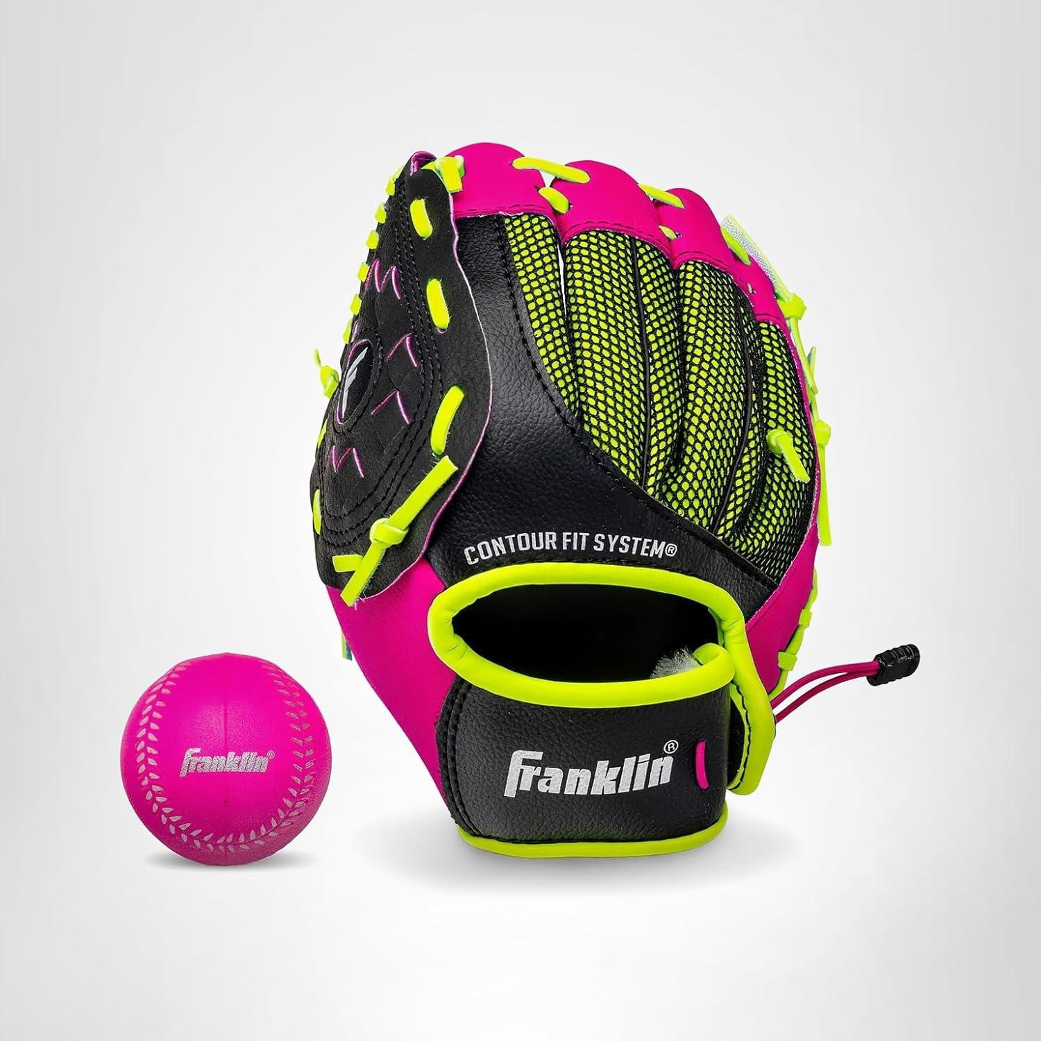 image:imageFranklin Sports Kids Baseball Glove NeoGrip Boys Girls Youth Tball Glove Teeball Baseball Softball MittPink