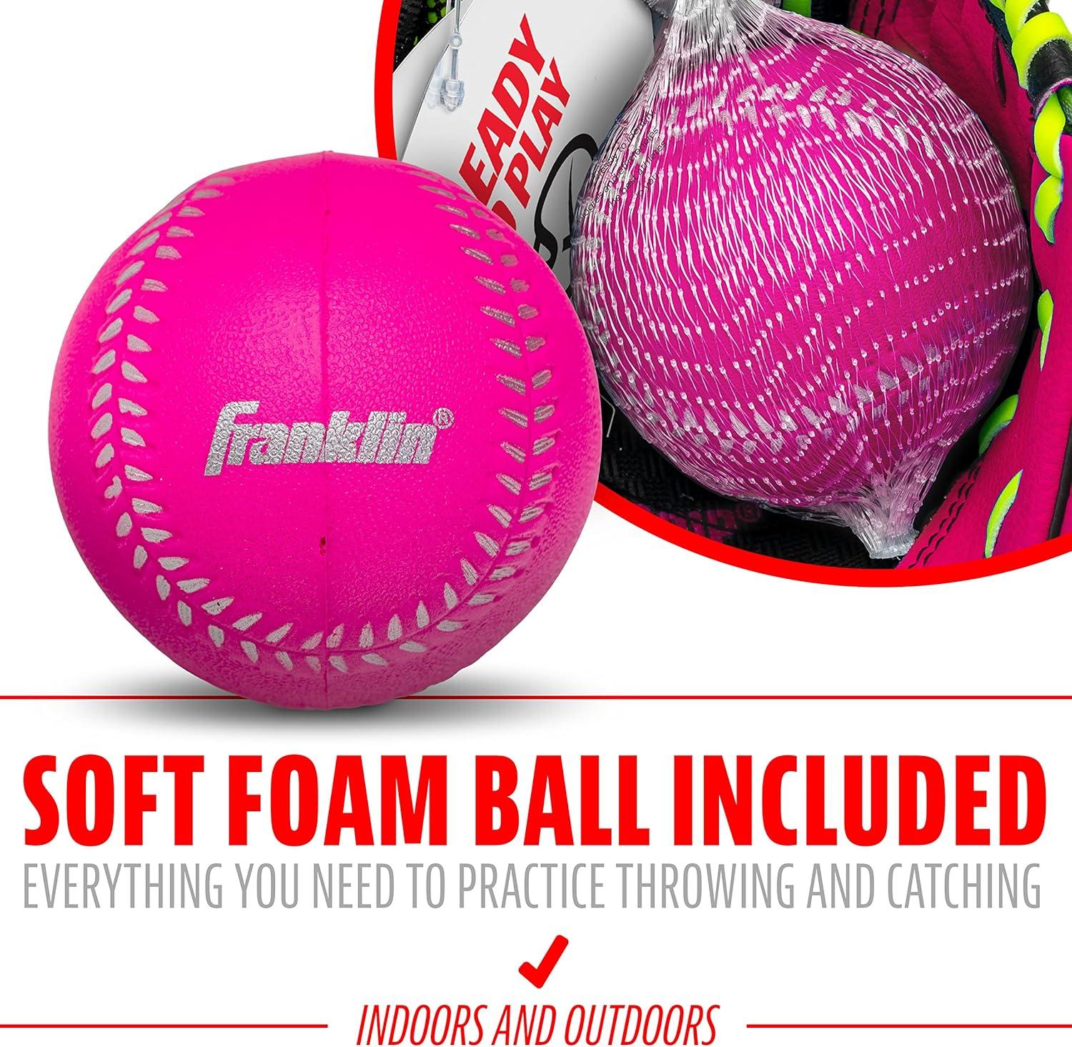 image:imageFranklin Sports Kids Baseball Glove NeoGrip Boys Girls Youth Tball Glove Teeball Baseball Softball MittPink