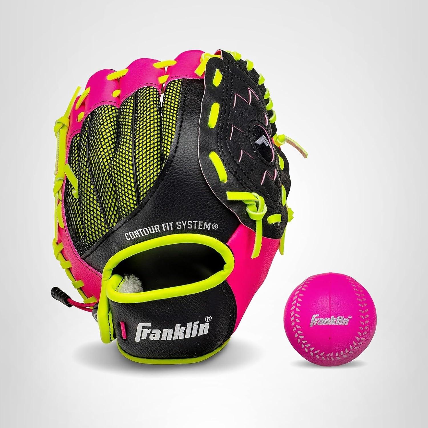image:imageFranklin Sports Kids Baseball Glove NeoGrip Boys Girls Youth Tball Glove Teeball Baseball Softball MittPink