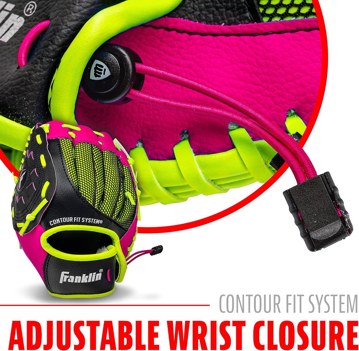 image:imageFranklin Sports Kids Baseball Glove NeoGrip Boys Girls Youth Tball Glove Teeball Baseball Softball MittPink