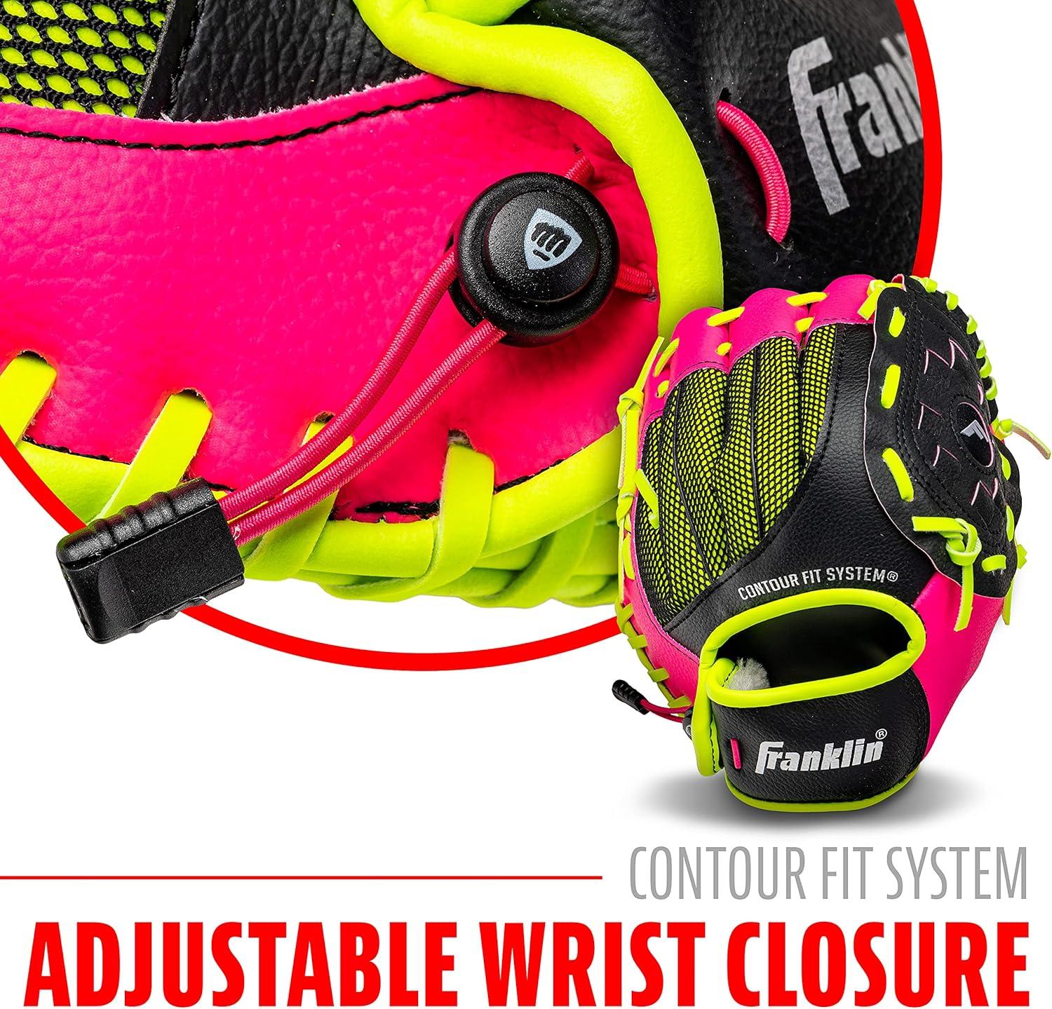 image:imageFranklin Sports Kids Baseball Glove NeoGrip Boys Girls Youth Tball Glove Teeball Baseball Softball MittPink