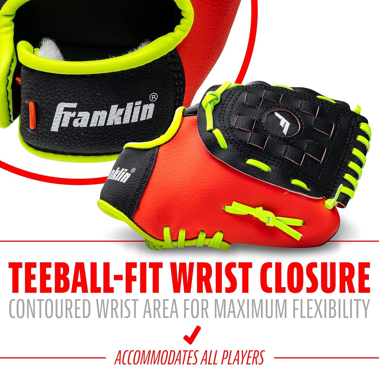 image:imageFranklin Sports Kids Baseball Glove NeoGrip Boys Girls Youth Tball Glove Teeball Baseball Softball MittRed