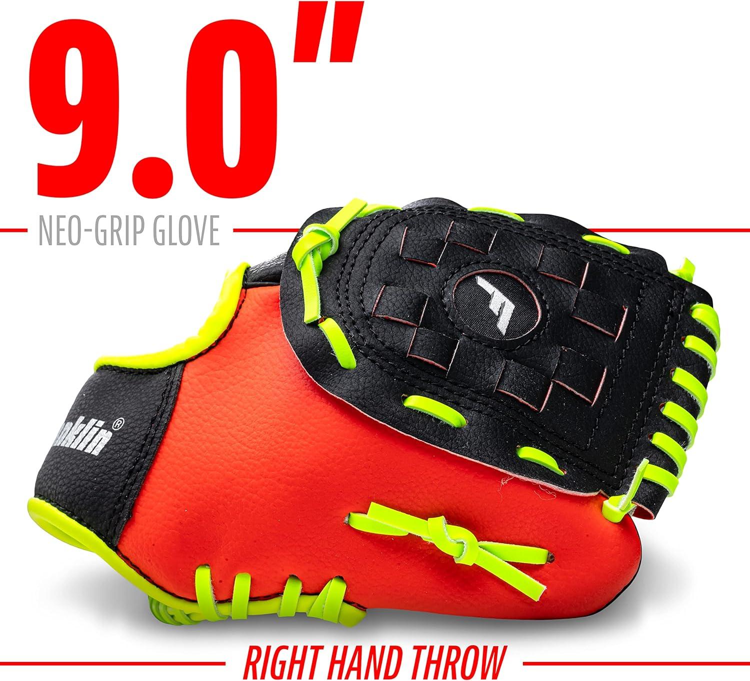 image:imageFranklin Sports Kids Baseball Glove NeoGrip Boys Girls Youth Tball Glove Teeball Baseball Softball MittRed
