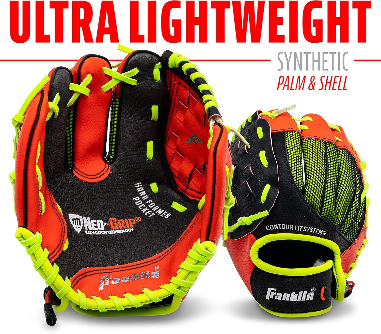 image:imageFranklin Sports Kids Baseball Glove NeoGrip Boys Girls Youth Tball Glove Teeball Baseball Softball MittRed