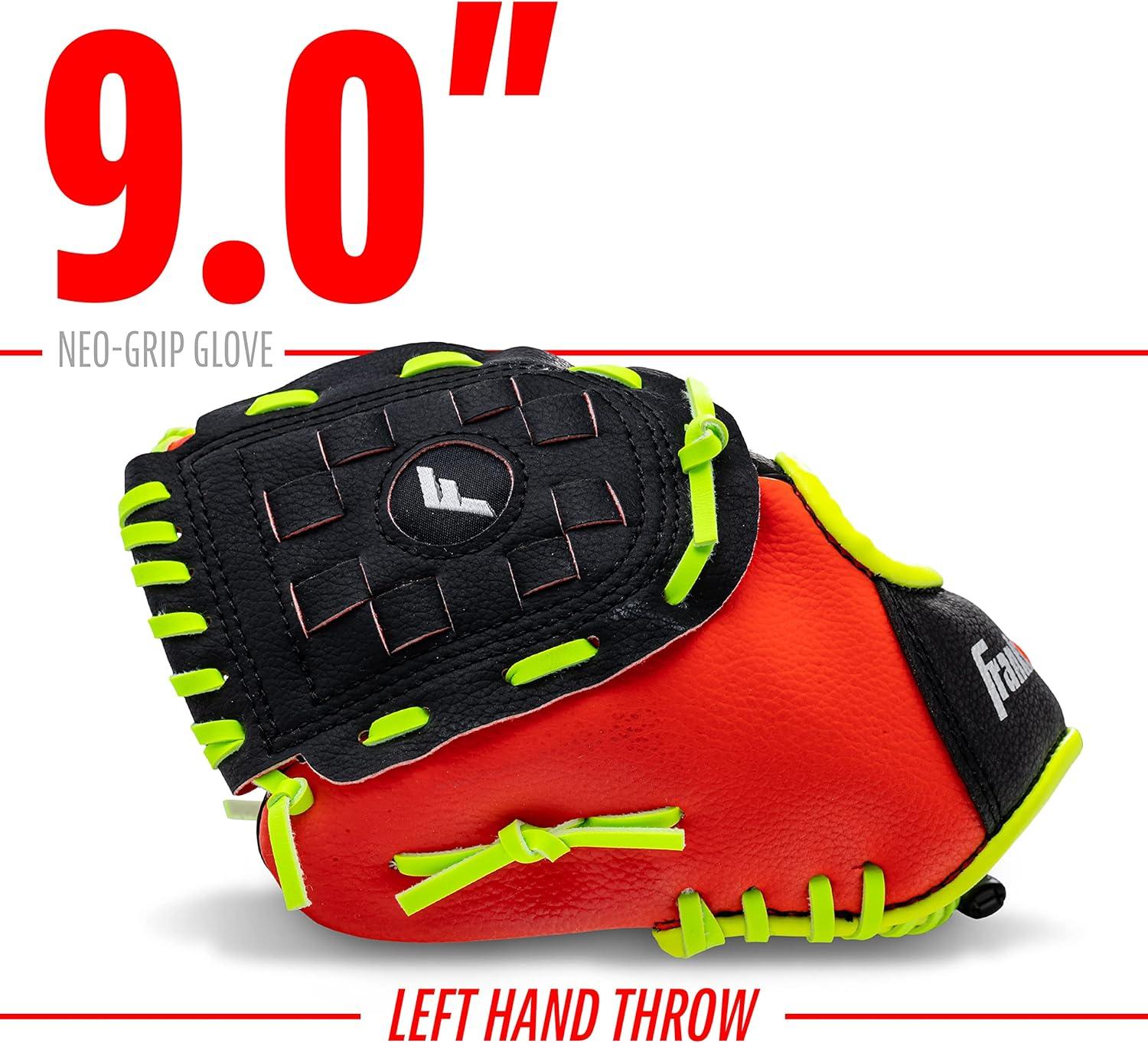 image:imageFranklin Sports Kids Baseball Glove NeoGrip Boys Girls Youth Tball Glove Teeball Baseball Softball MittRed