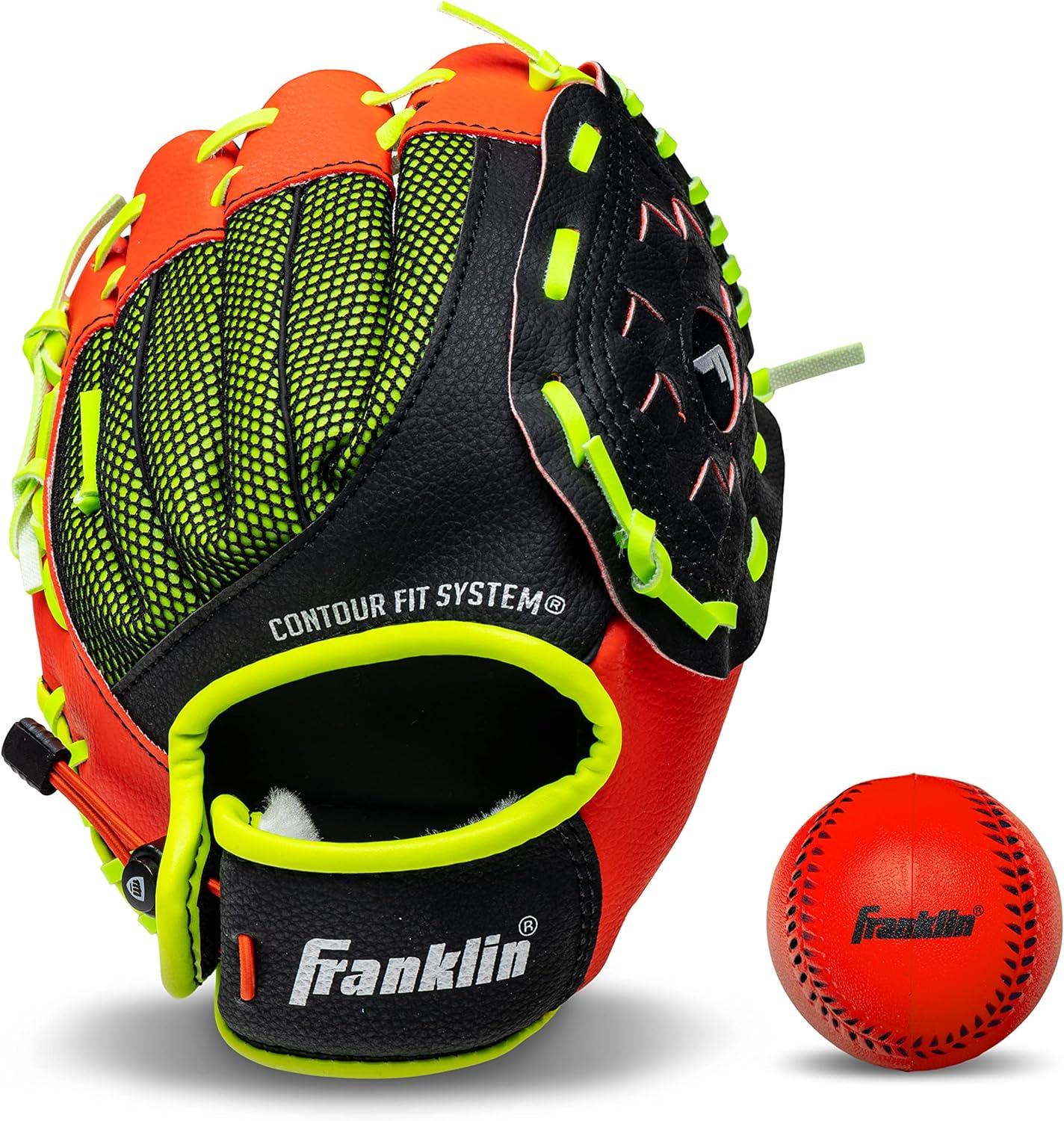 image:imageFranklin Sports Kids Baseball Glove NeoGrip Boys Girls Youth Tball Glove Teeball Baseball Softball MittRed