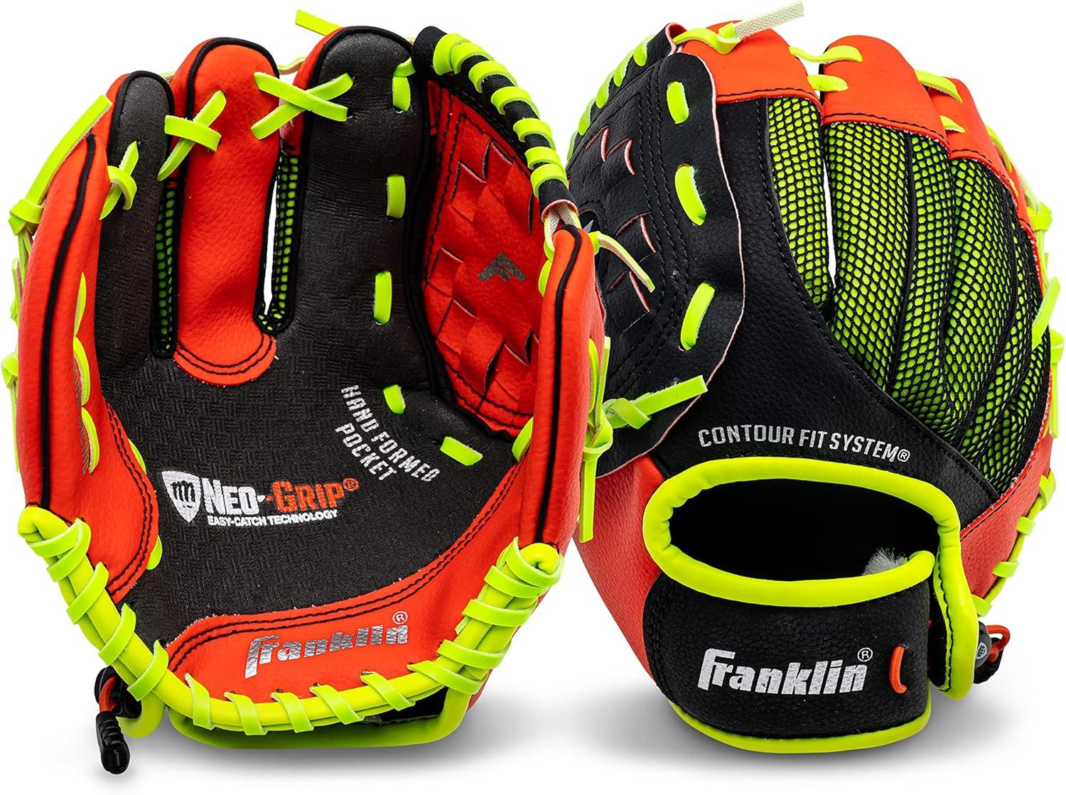 image:imageFranklin Sports Kids Baseball Glove NeoGrip Boys Girls Youth Tball Glove Teeball Baseball Softball MittRed