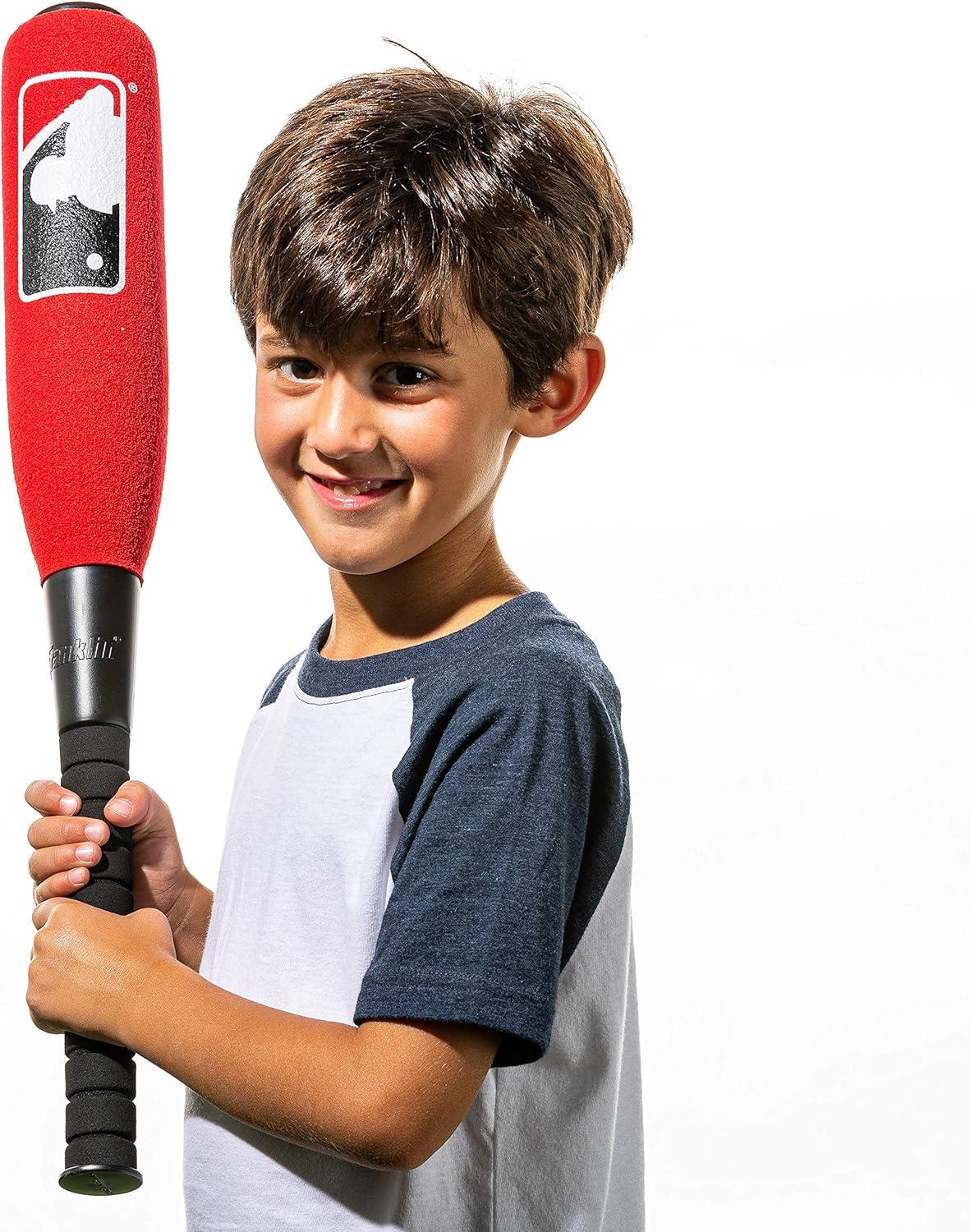 image:imageFranklin Sports MLB Kids Foam Baseball Bat Ball Sets Indoor Outdoor Soft Foam Baseball Bats for Kids Toddlers Regular Jumbo Barrels 24 or 27 LengthRed