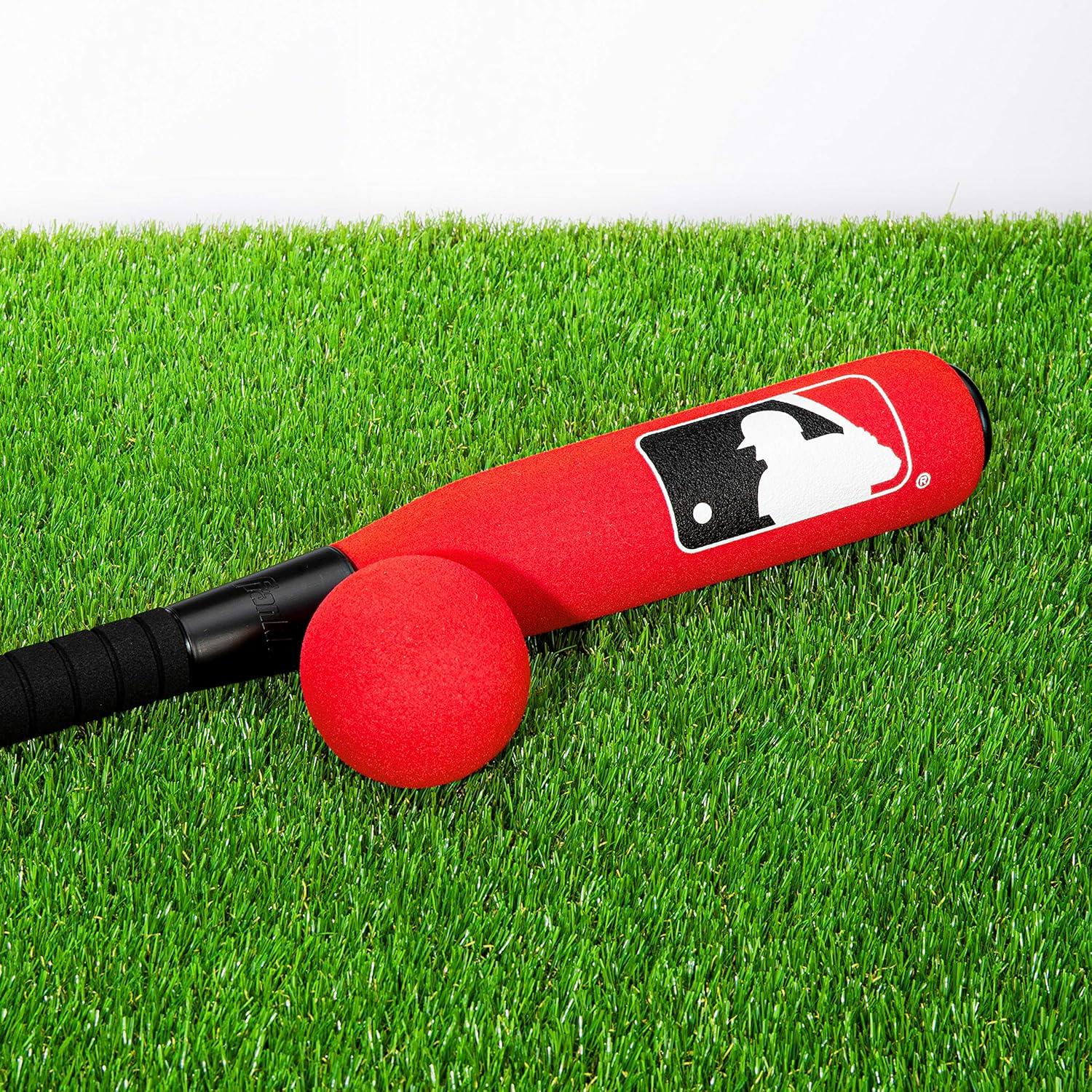 image:imageFranklin Sports MLB Kids Foam Baseball Bat Ball Sets Indoor Outdoor Soft Foam Baseball Bats for Kids Toddlers Regular Jumbo Barrels 24 or 27 LengthRed