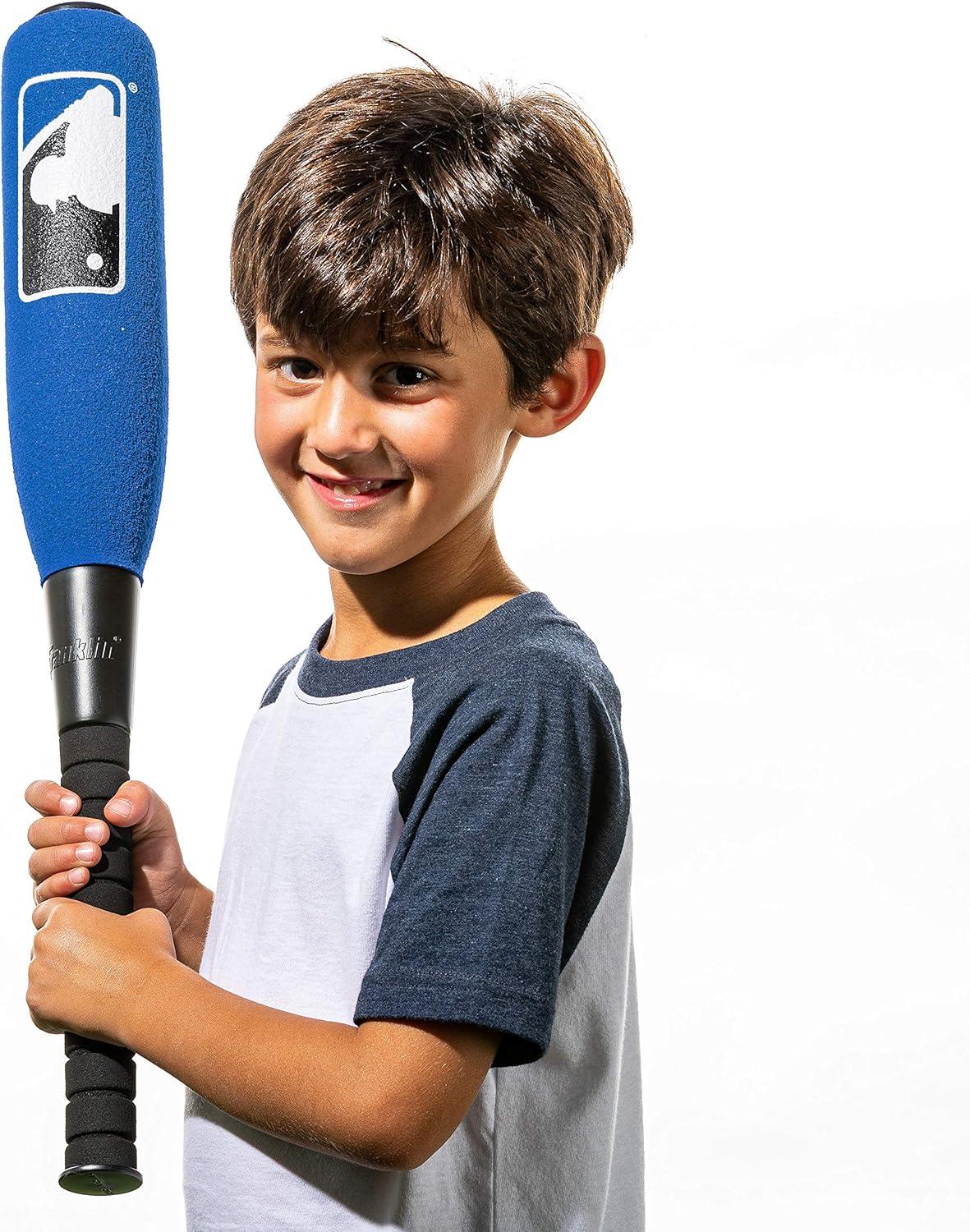 image:imageFranklin Sports MLB Kids Foam Baseball Bat Ball Sets Indoor Outdoor Soft Foam Baseball Bats for Kids Toddlers Regular Jumbo Barrels 24 or 27 LengthBlue