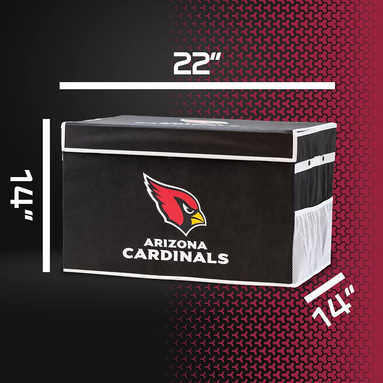 image:imageFranklin Sports NFL Storage Footlocker Bins Large Folding Organizer Containers NFL Team Office Bedroom Living Room Dcor Large Small BinsArizona Cardinals