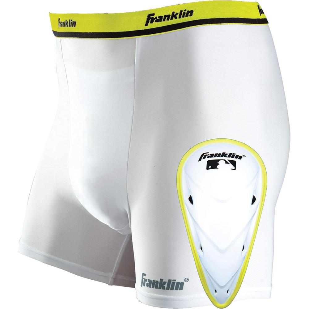 image:imageFranklin Sports Compression Sliding Shorts  Adult  Youth Baseball Compression Underwear with Cup PocketAdult Medium