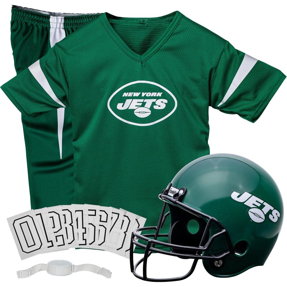 image:imageFranklin Sports NFL Kids Football Uniform Set  NFL Youth Football Costume for Boys amp GirlsNew York Jets