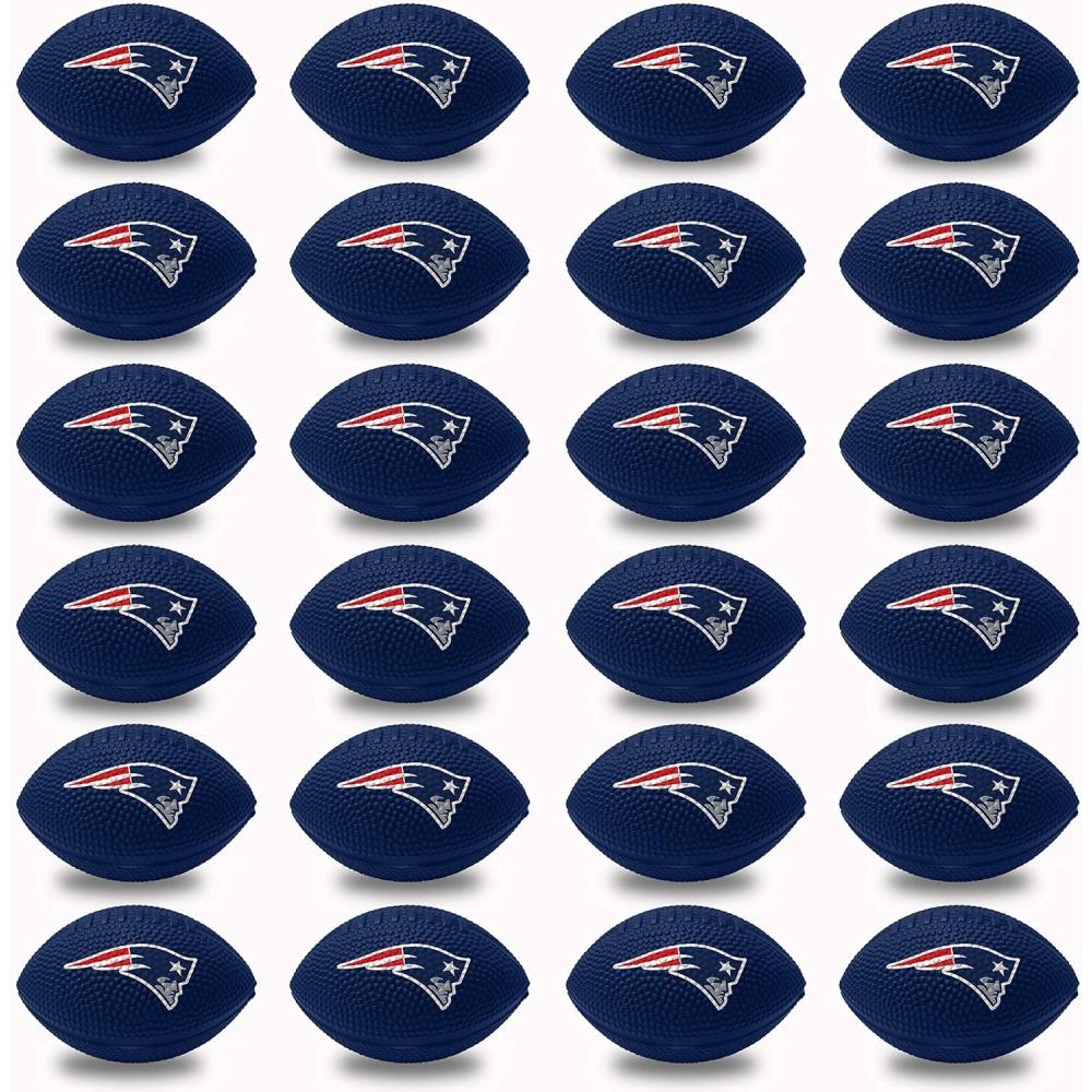 image:imageFranklin Sports NFL Team Stress Balls Bulk Football Party 24 Pack Squishy Stress Ball for Adults amp Kids 83MM NFL Logo amp ColorNew England Patriots
