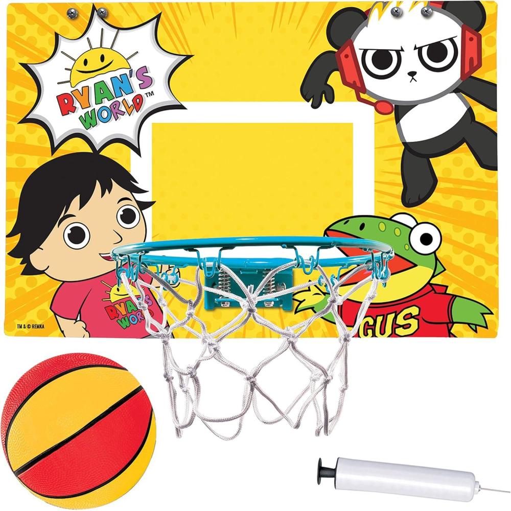 image:imageFranklin Sports Over The Door Mini Basketball Hoop Ryans World Slam Dunk Approved Shatter Resistant Accessories Included