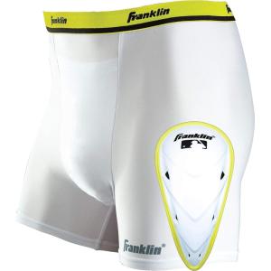 Franklin Sports Compression Sliding Shorts – Adult + Youth Baseball Compression Underwear with Cup Pocket(Youth Large/XL)