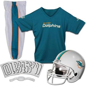 Franklin Sports NFL Kids Football Uniform Set – NFL Youth Football Costume for Boys & Girls(Miami Dolphins)