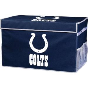 Franklin Sports NFL Storage Footlocker Bins – Large Folding Organizer Containers – NFL Team Office, Bedroom + Living Room Décor – Large + Small Bins(Indianapolis Colts)
