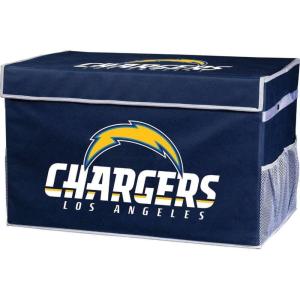 Franklin Sports NFL Storage Footlocker Bins – Large Folding Organizer Containers – NFL Team Office, Bedroom + Living Room Décor – Large + Small Bins(Los Angeles Chargers)