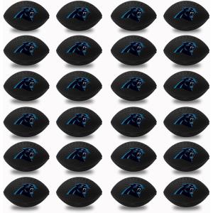 Franklin Sports NFL Team Stress Balls – Bulk Football Party 24 Pack – Squishy Stress Ball for Adults & Kids – 83MM – NFL Logo & Color(Carolina Panthers)
