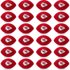 Franklin Sports NFL Team Stress Balls – Bulk Football Party 24 Pack – Squishy Stress Ball for Adults & Kids – 83MM – NFL Logo & Color(Kansas City Chiefs)