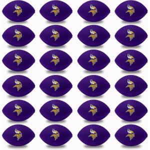 Franklin Sports NFL Team Stress Balls – Bulk Football Party 24 Pack – Squishy Stress Ball for Adults & Kids – 83MM – NFL Logo & Color(Minnesota Vikings)