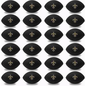 Franklin Sports NFL Team Stress Balls – Bulk Football Party 24 Pack – Squishy Stress Ball for Adults & Kids – 83MM – NFL Logo & Color(New Orleans Saints)
