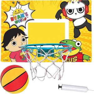 Franklin Sports Over The Door Mini Basketball Hoop – Ryans World – Slam Dunk Approved – Shatter Resistant – Accessories Included