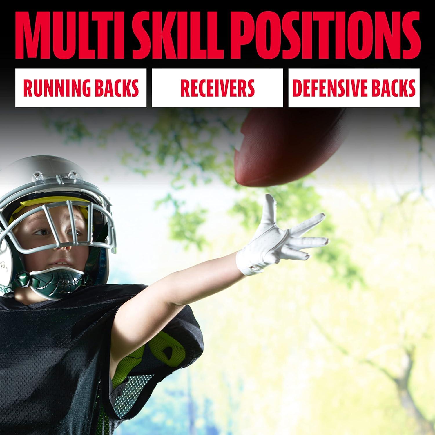 image:imageFranklin Sports Football Receiver Gloves Adult and Youth Football Receiver Gloves ExtraGrip Premium Football Gloves for All Ages HiTack SFIA ApprovedWhite
