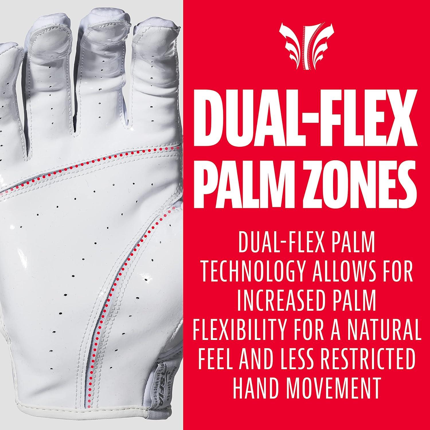 image:imageFranklin Sports Football Receiver Gloves Adult and Youth Football Receiver Gloves ExtraGrip Premium Football Gloves for All Ages HiTack SFIA ApprovedWhite
