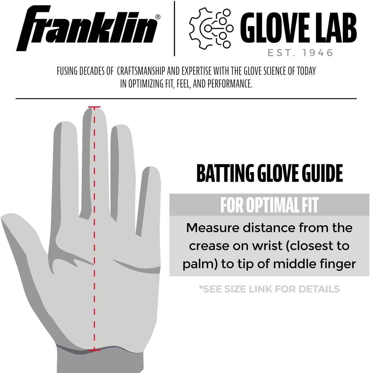 image:imageFranklin Sports MLB Batting Gloves CFX Pro Adult Youth Batting Gloves Pair Baseball Softball Gear Purple Highlight Youth Small