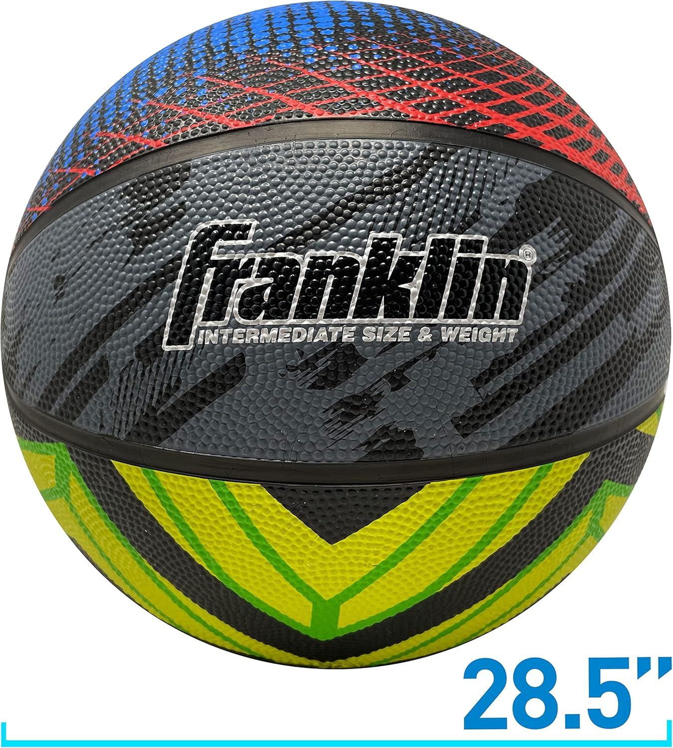 image:imageFranklin Sports Mystic Basketball Womens Basketball Girls Indoor Outdoor Ball 285 Intermediate Rubber Ball Air Pump Included