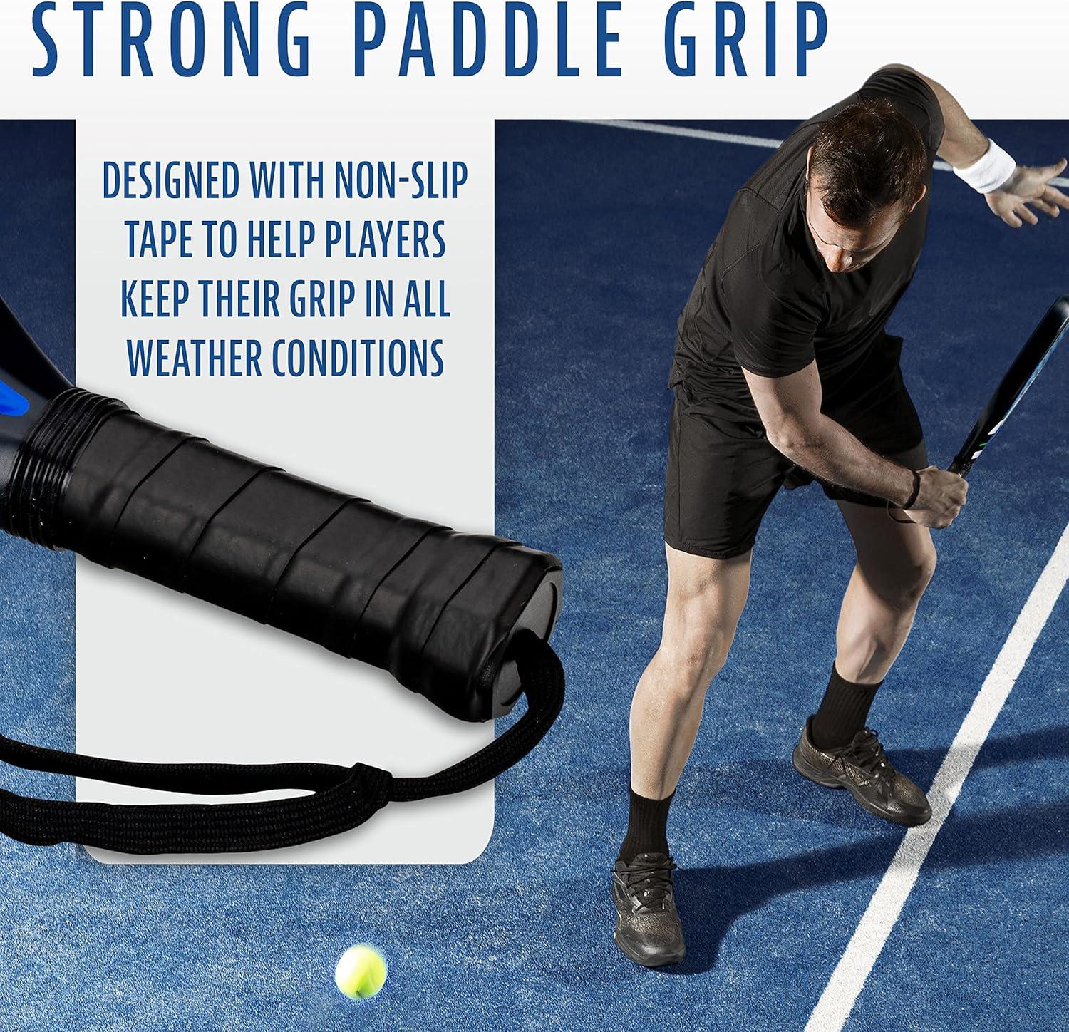 image:imageFranklin Sports Padel Racket Aurora Carbon Fiber Diamond Shape Padel Paddle with Foam Core MAX Grit Surface Pop Tennis Racket 365g Premium for Intermediate Advanced Players Blue
