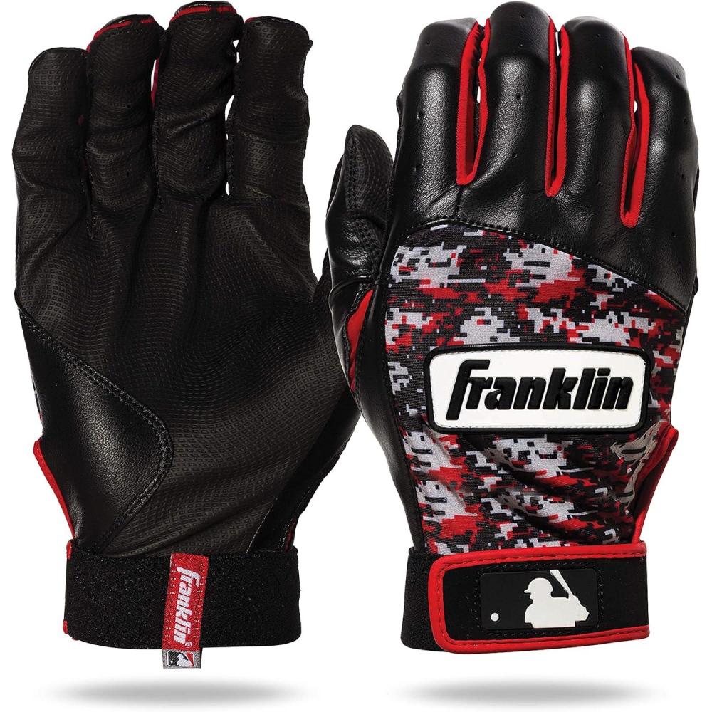 image:imageFranklin Sports MLB Digitek Baseball Batting Gloves  AdultGrayRed