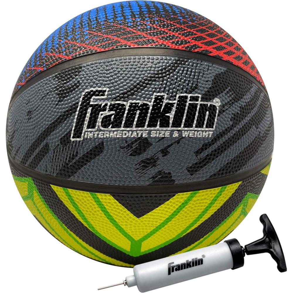 image:imageFranklin Sports Mystic Basketball Womens Basketball Girls Indoor Outdoor Ball 285 Intermediate Rubber Ball Air Pump Included