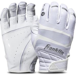 Franklin Sports Football Receiver Gloves – Adult and Youth Football Receiver Gloves – Extra-Grip Premium Football Gloves for All Ages – Hi-Tack – SFIA Approved(White)