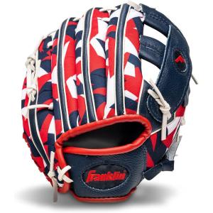 Franklin Sports Kids-Baseball Gloves – RTP Child’s Tball Glove – Boys + Girls Teeball Mitt Set – Kids + Toddler – Right or Left Hand Throw – 9.5″(Navy/Red)
