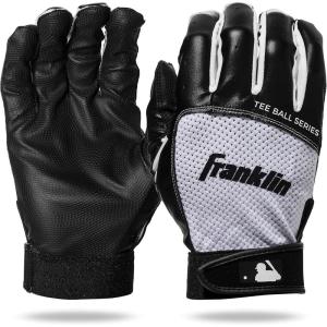 Franklin Sports MLB Teeball Flex Series Batting Gloves(Black/White)