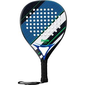Franklin Sports Padel Racket – Aurora – Carbon Fiber Diamond Shape Padel Paddle with Foam Core + MAX Grit Surface – Pop Tennis Racket – 365g – Premium for Intermediate + Advanced Players – Blue