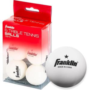 Franklin Sports Ping Pong Balls – White Table Tennis Balls – 38mm Official Weight + Size – One Star Professional Quality – 6 Pack – White(38 mm)