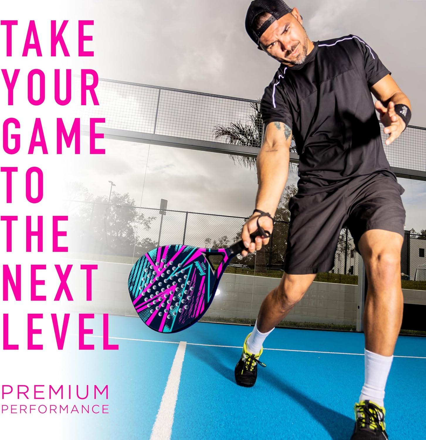 image:imageFranklin Sports Axel Padel Set 2 Fiberglass Padel Rackets with Foam Core Balls amp Carrying Case and Replacement BallsAxel Padel Set