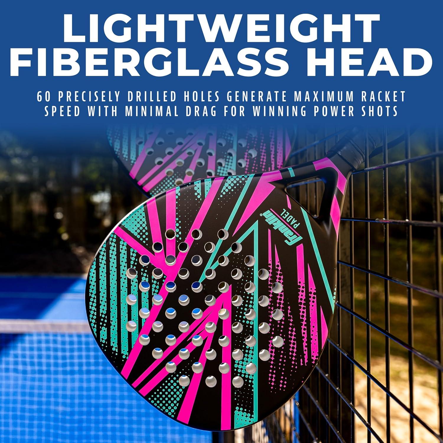 image:imageFranklin Sports Axel Padel Set 2 Fiberglass Padel Rackets with Foam Core Balls amp Carrying Case and Replacement BallsAxel Padel Set