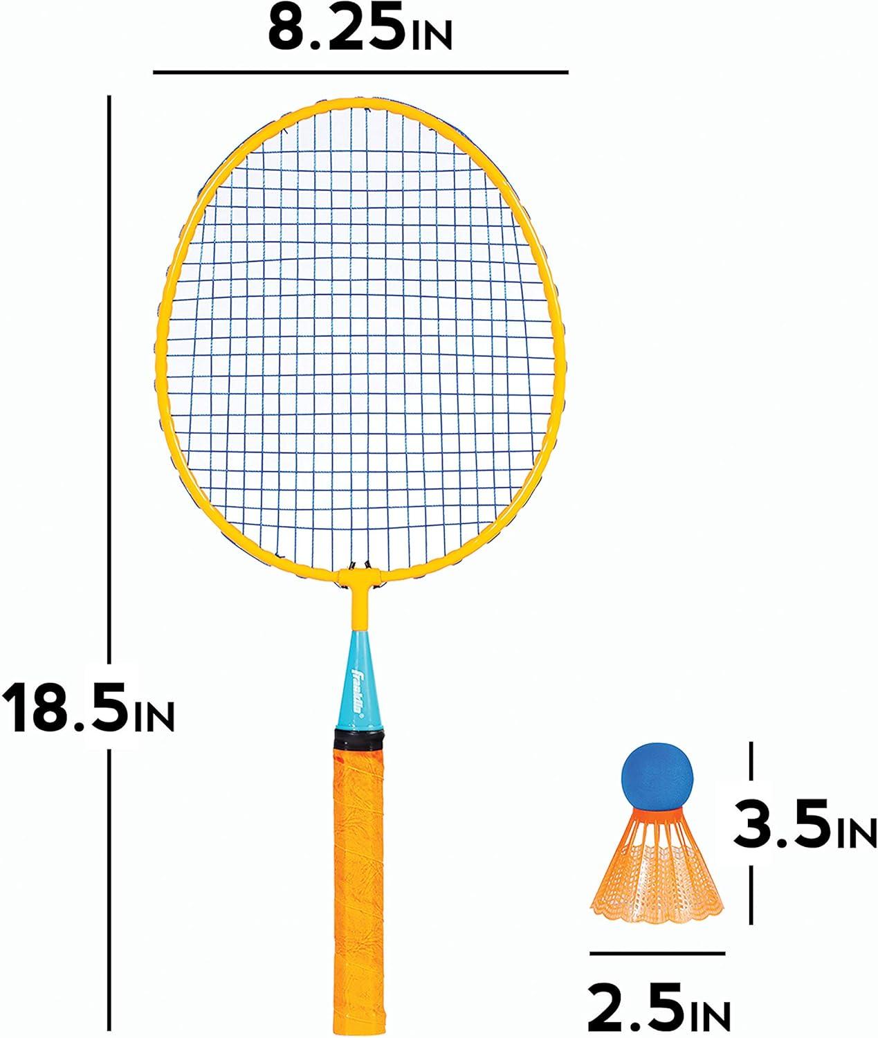 image:imageFranklin Sports Badminton Racket Set Smashminton Oversize 2 Player Backyard Youth Set with Birdies for KidsMulticolor