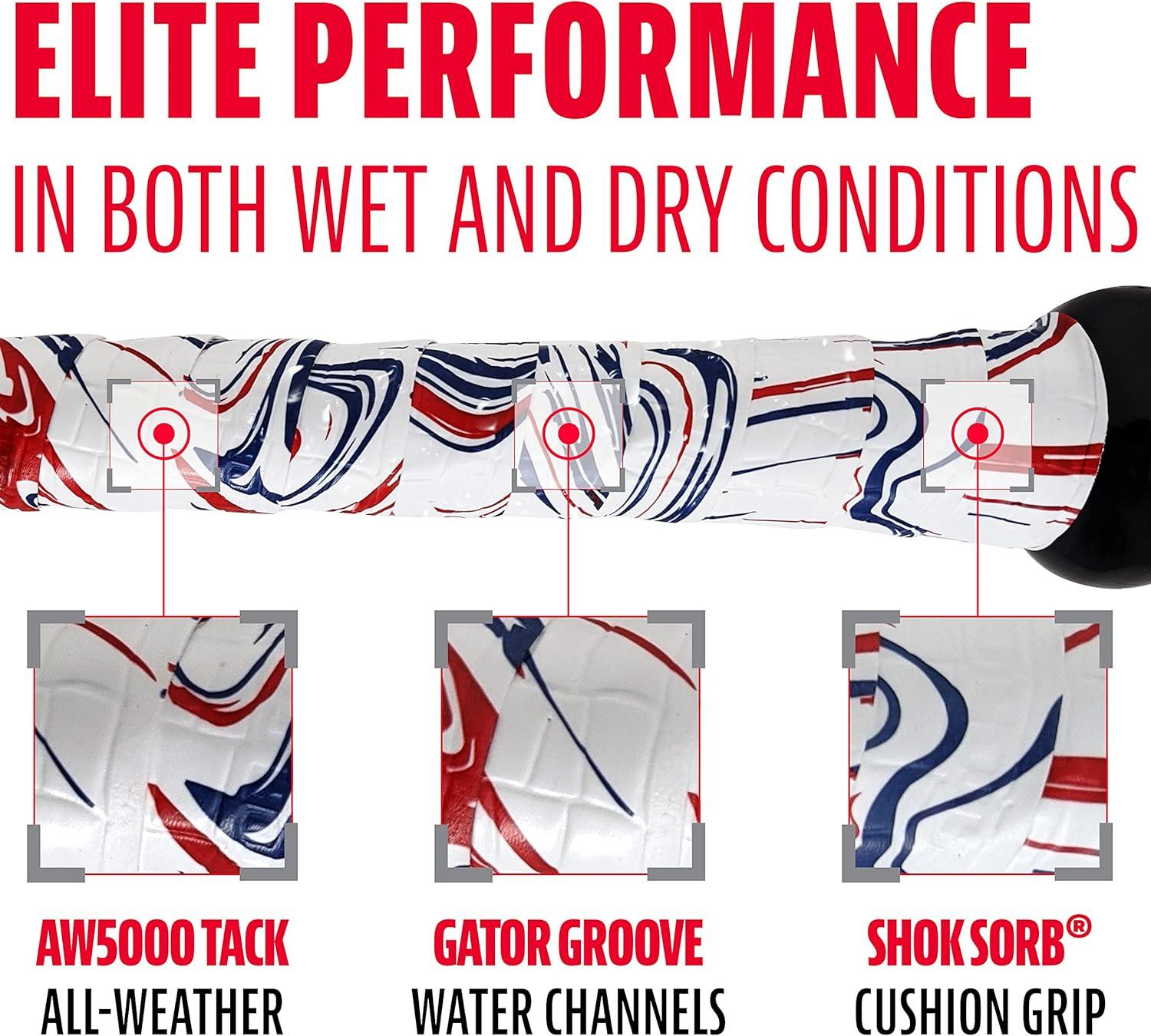 image:imageFranklin Sports Gator Grip Baseball Bat Grip TapeWhiteNavyRed